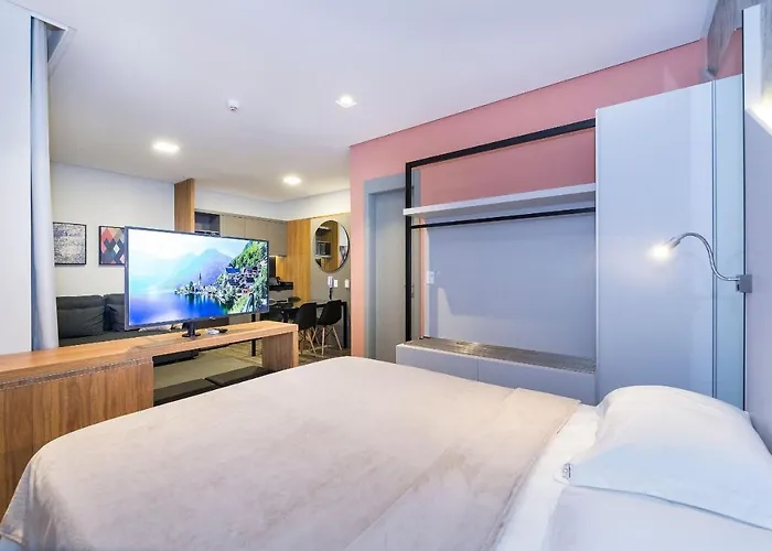 Aion 204 - Lindo Loft - 1 Vaga De Garagem | Centro De Bombinhas Apartamento